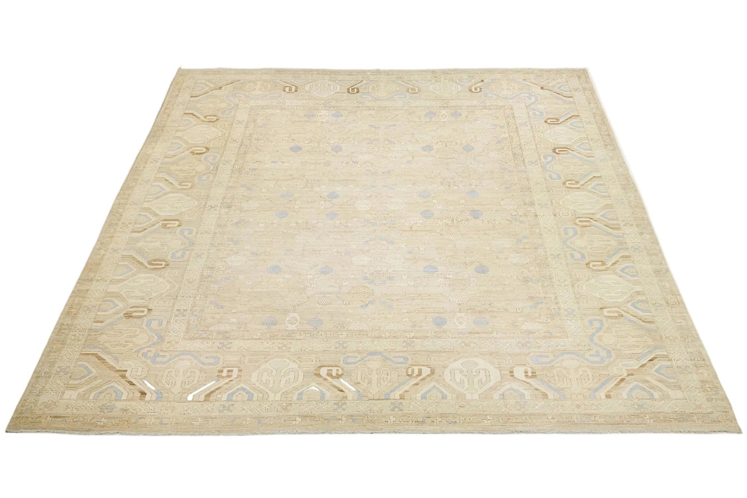 Modern Khotan Wool Rug 17 X 21