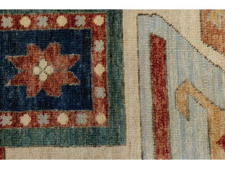 Modern Kazak Wool Rug 10 X 14