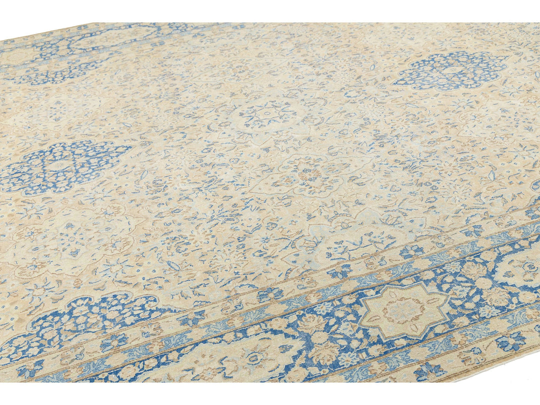 Antique Kerman Wool Rug  10 X 15