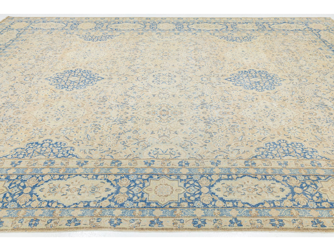 Antique Kerman Wool Rug  10 X 15