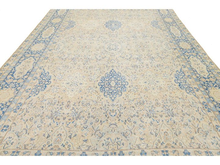 Antique Kerman Wool Rug  10 X 15