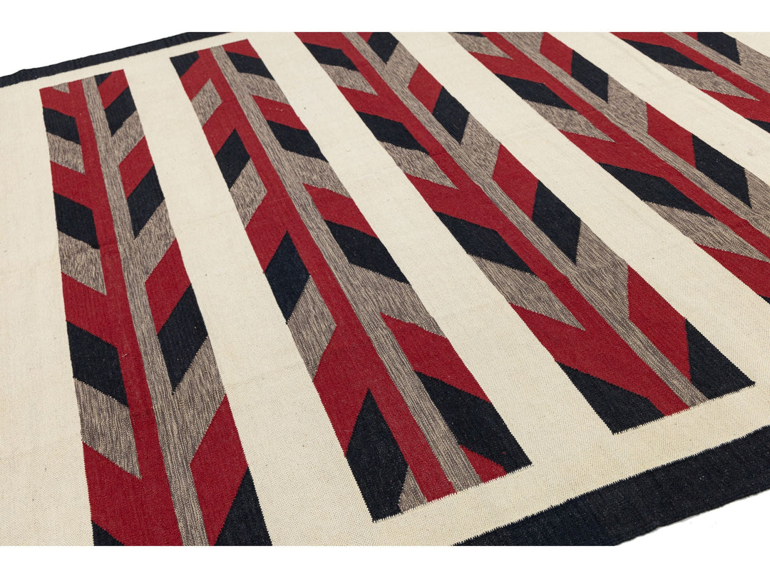 Modern Navajo Wool Rug 9 X 12