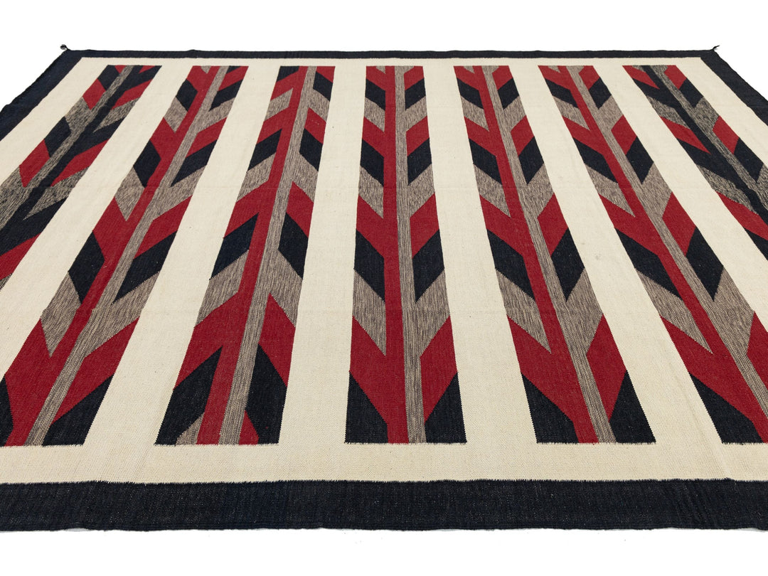 Modern Navajo Wool Rug 9 X 12