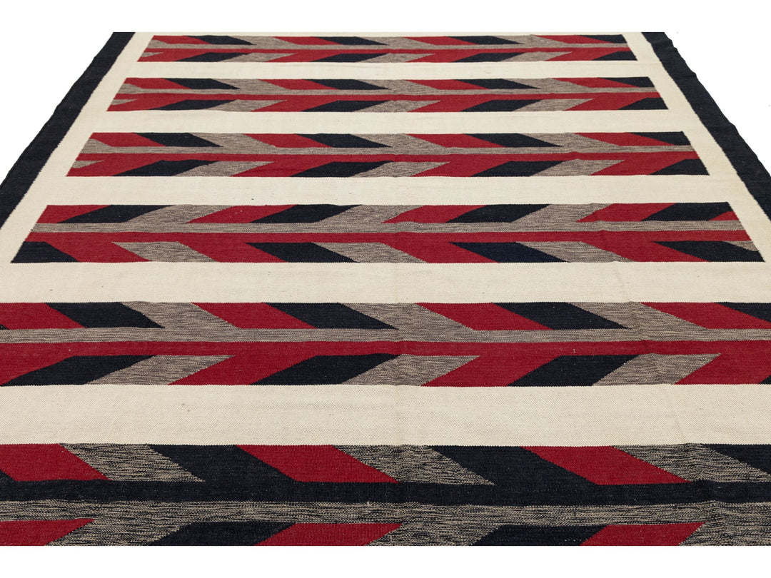 Modern Navajo Wool Rug 9 X 12