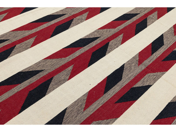Modern Navajo Wool Rug 9 X 12