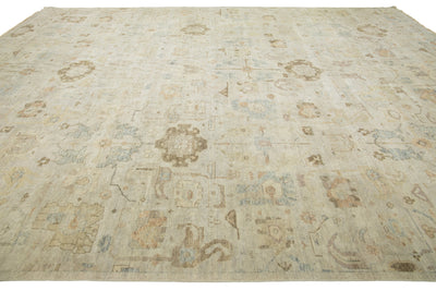 Modern Indian Wool Rug 13 X 17