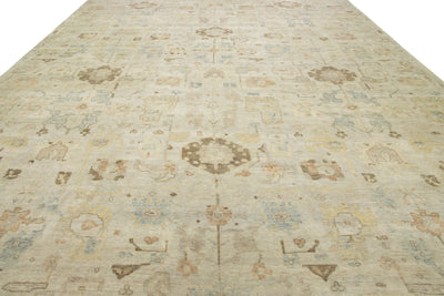 Modern Artisan Indian Wool Rug 13 X 17