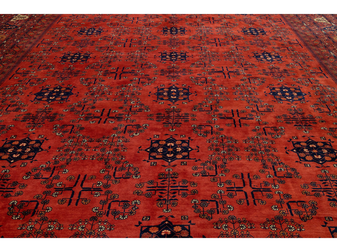 Vintage Afghan Wool Rug 13 X 19