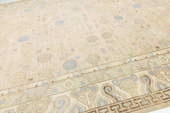 Modern Khotan Wool Rug 14 X 18