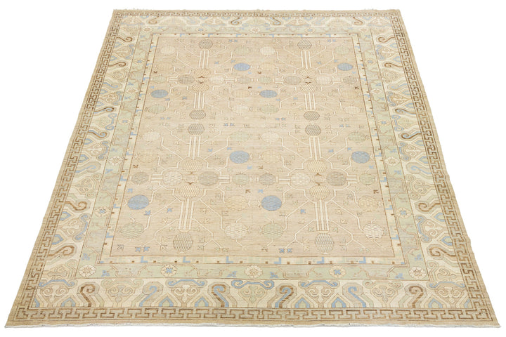 Modern Khotan Wool Rug 14 X 18