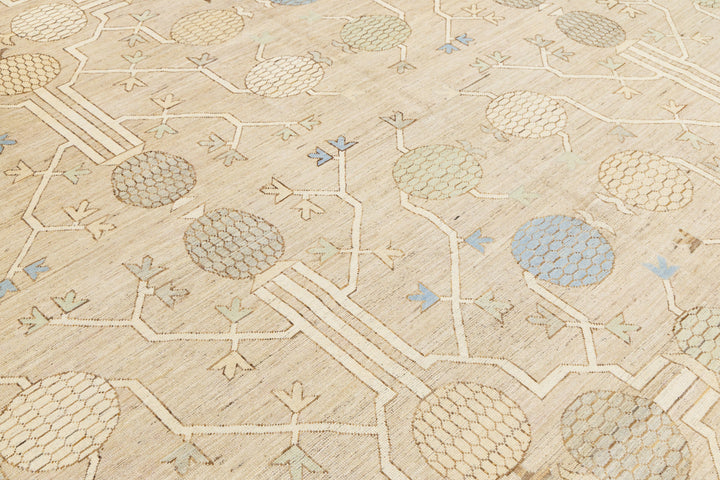 Modern Khotan Wool Rug 14 X 18