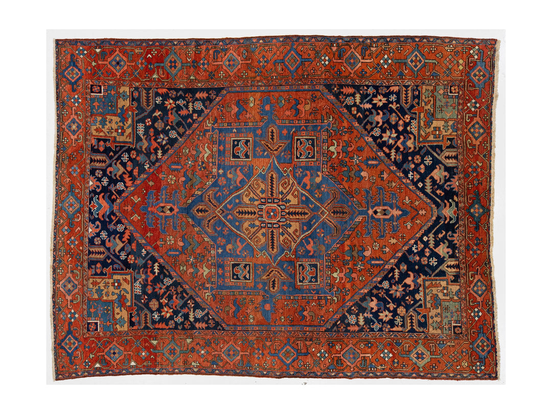 Antique Serapi Wool Rug 9 X 13