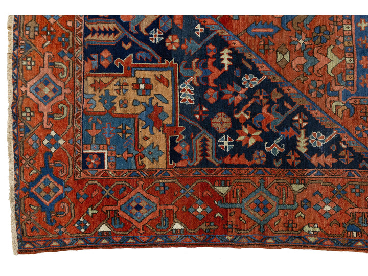 Antique Serapi Wool Rug 9 X 13