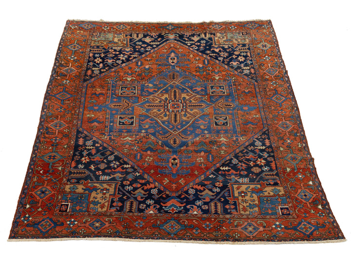 Antique Serapi Wool Rug 9 X 13