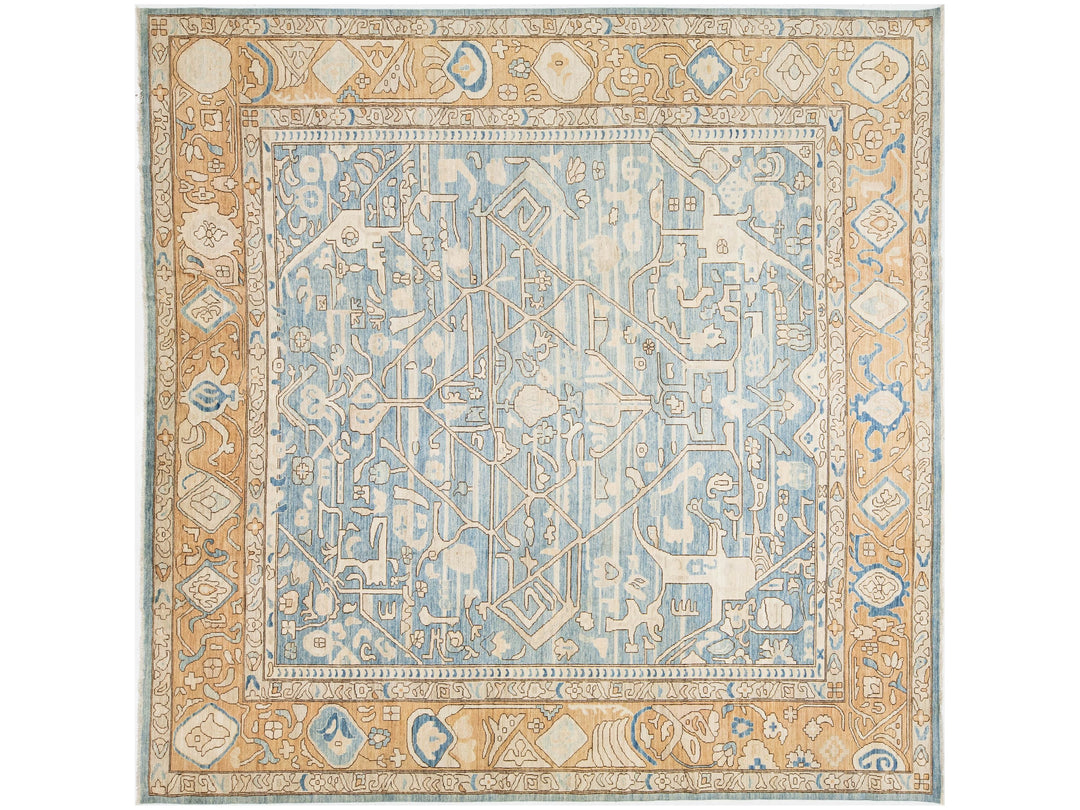 Modern Oushak Wool Rug 12 X 12