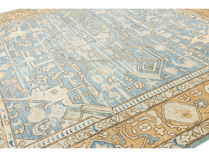Modern Oushak Wool Rug 12 X 12