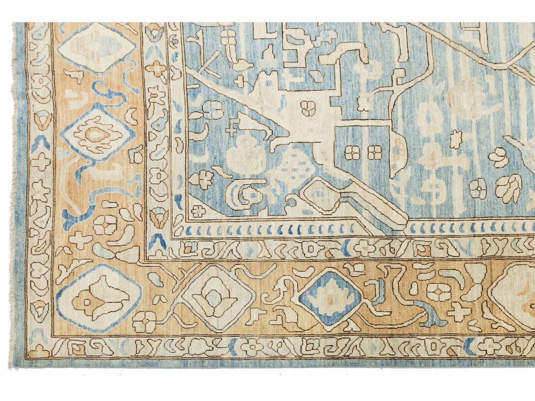 Modern Oushak Wool Rug 12 X 12