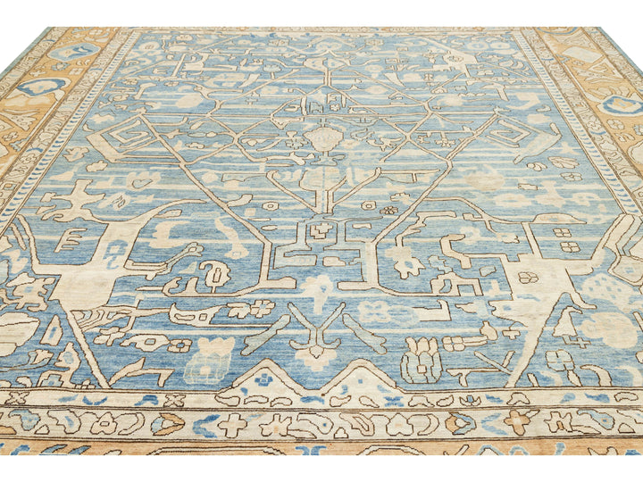 Modern Oushak Wool Rug 12 X 12