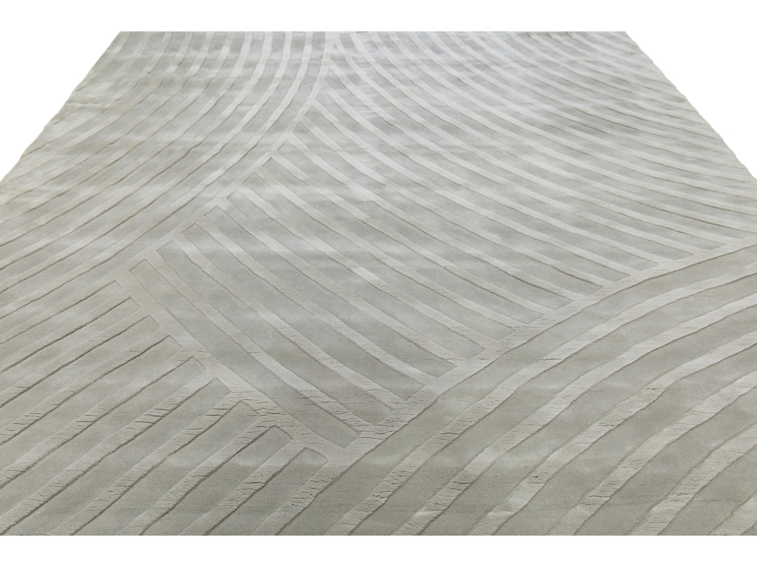 Modern Wool Rug 10 X 14