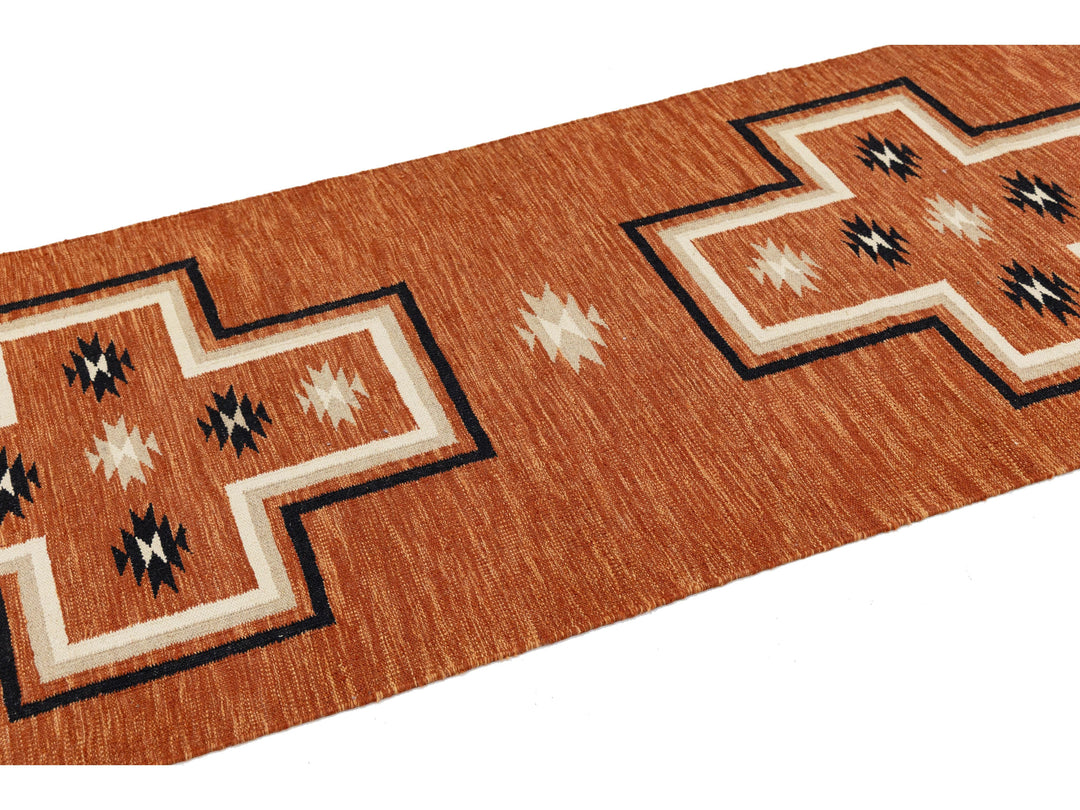 Modern Navajo Wool Runner 3 X 16