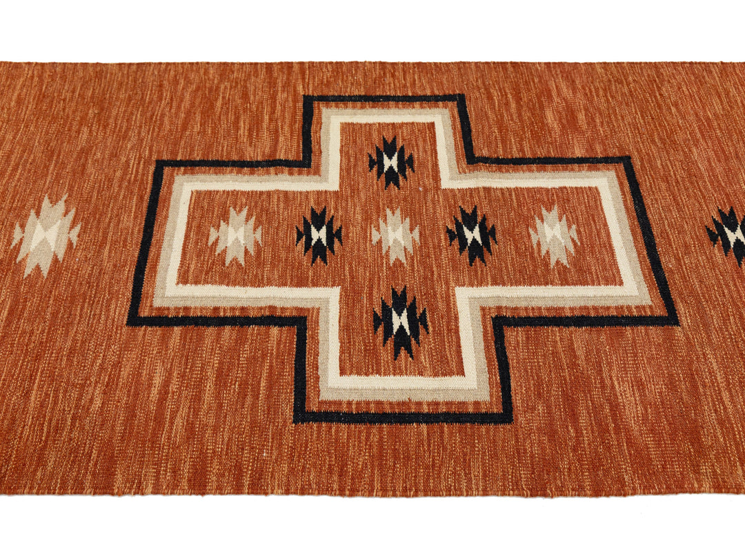 Modern Navajo Wool Runner 3 X 16