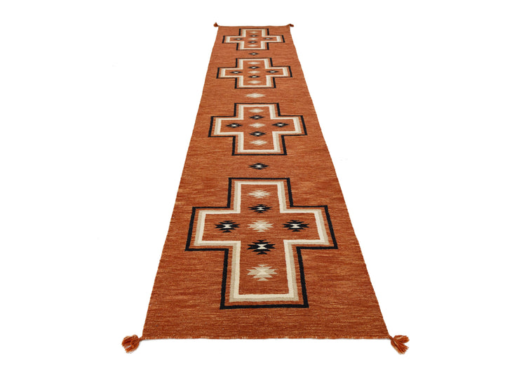 Modern Navajo Wool Runner 3 X 16