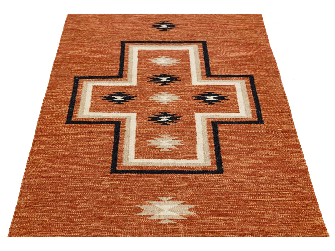 Modern Navajo Wool Runner 3 X 16