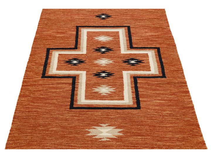 Modern Navajo Wool Runner 3 X 16