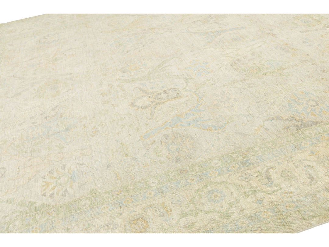 Modern Oushak Wool Rug 12 X 15