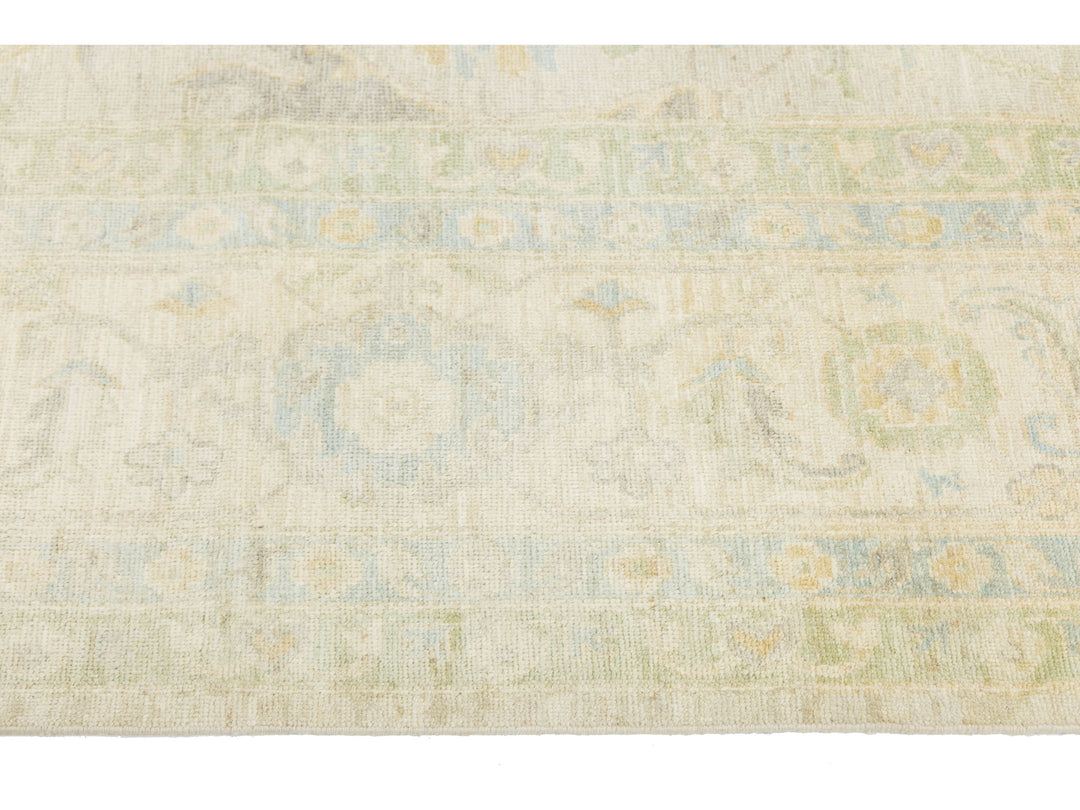 Modern Oushak Wool Rug 12 X 15