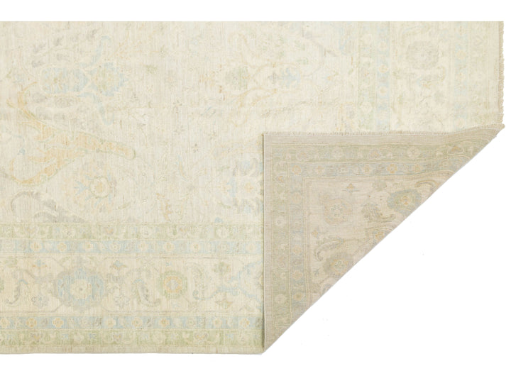 Modern Oushak Wool Rug 12 X 15