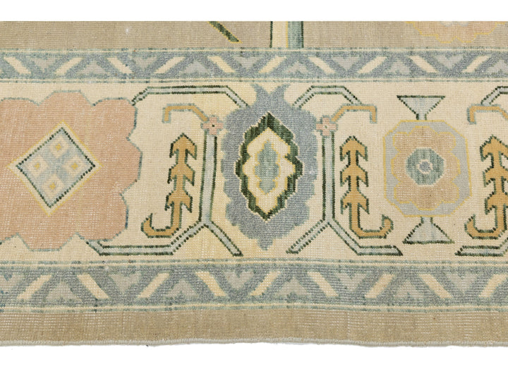 Modern Oushak Wool Rug 11 X 15