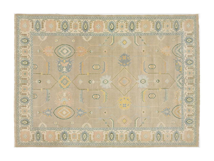 Modern Oushak Wool Rug 11 X 15