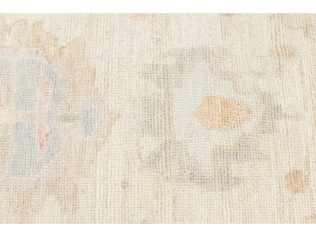 Modern Oushak Wool Rug 14 X 18