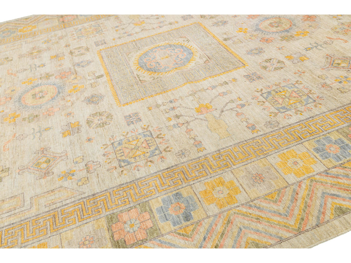 Modern Khotan Wool Rug 12 X 15