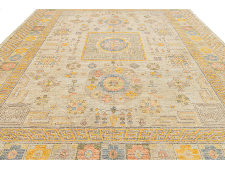 Modern Khotan Wool Rug 12 X 15