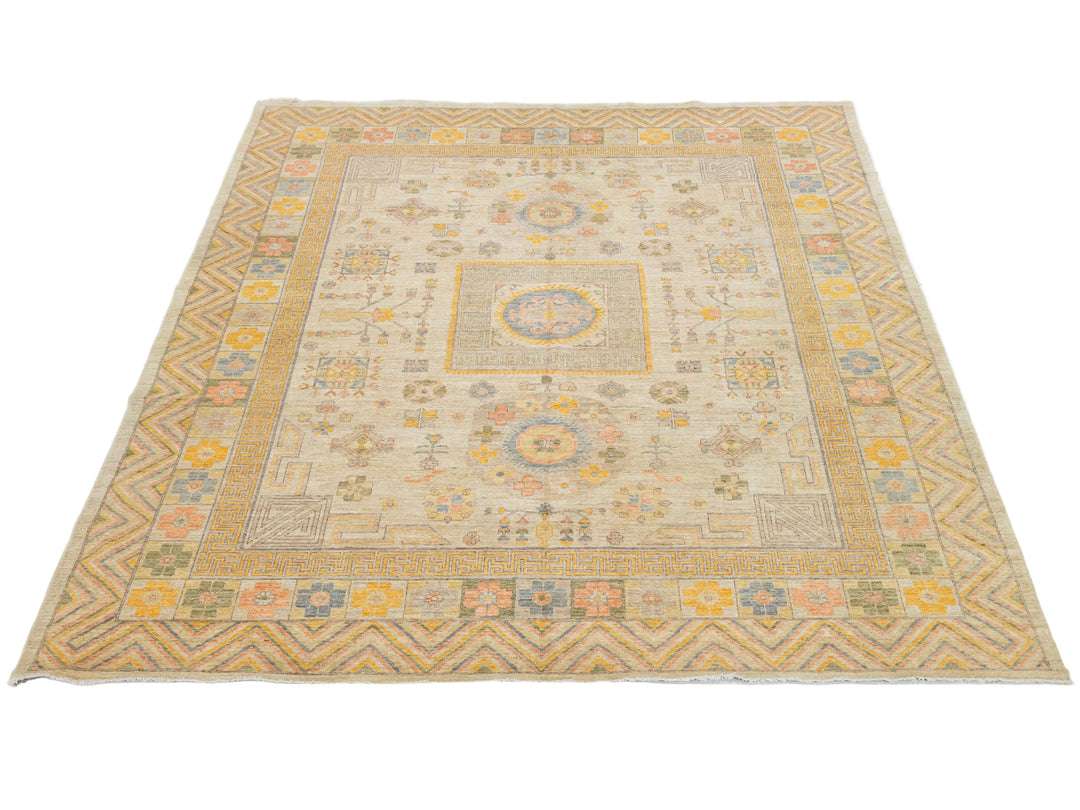 Modern Khotan Wool Rug 12 X 15