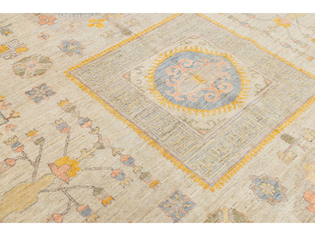Modern Khotan Wool Rug 12 X 15