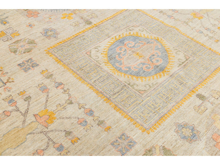 Modern Khotan Wool Rug 12 X 15