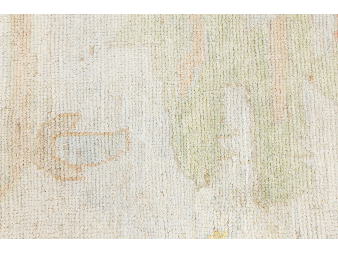 Modern Oushak Wool Rug 14 X 19