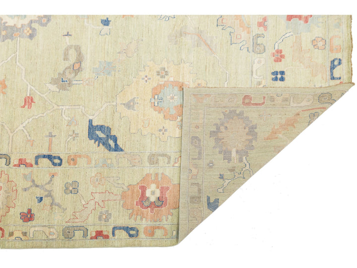 Modern Oushak Wool Rug 12 X 16