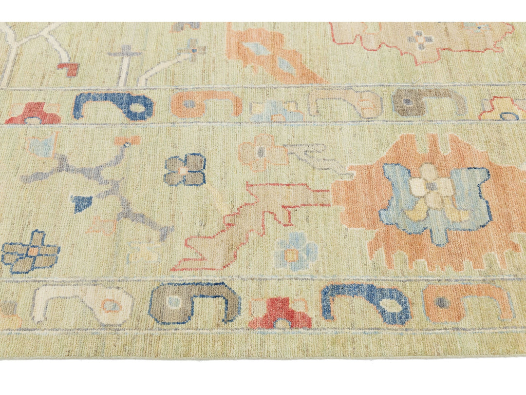 Modern Oushak Wool Rug 12 X 16