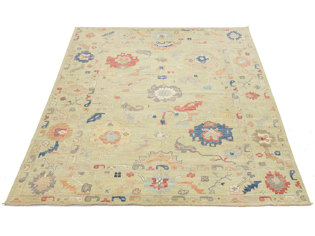 Modern Oushak Wool Rug 12 X 16