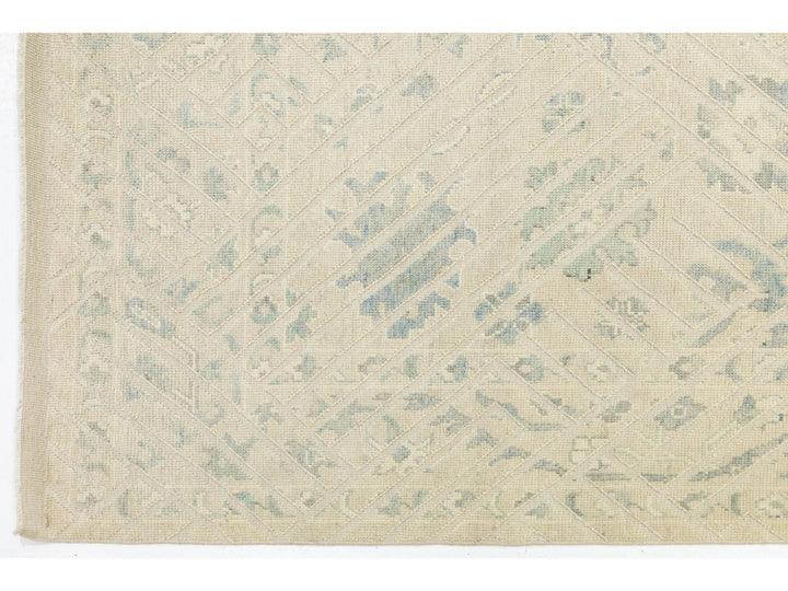 Modern Oushak Wool Rug 9 X 13