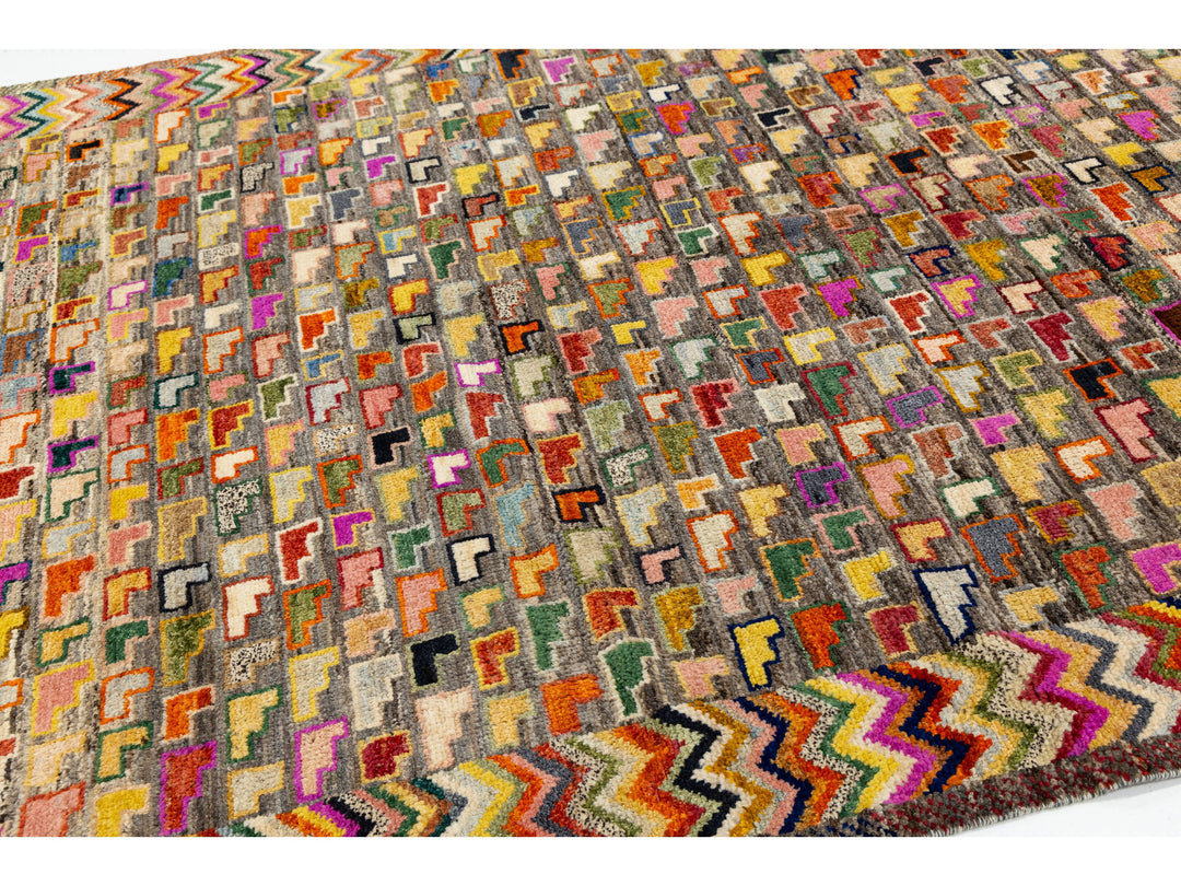 Modern Baluch Wool Rug 7 X 10