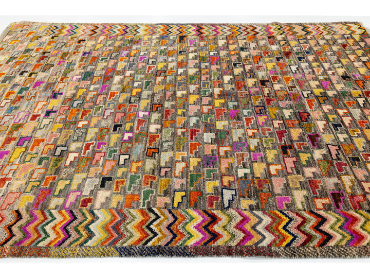 Modern Baluch Wool Rug 7 X 10