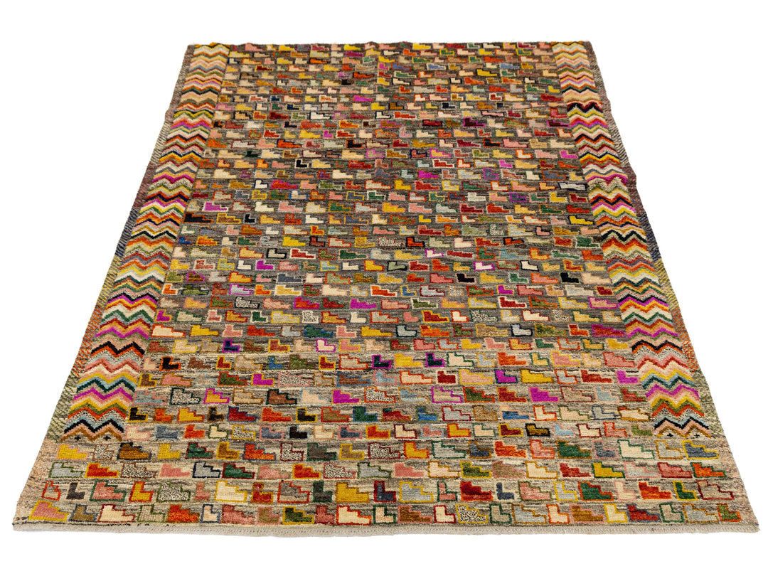 Modern Baluch Wool Rug 7 X 10