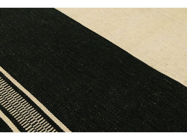 Modern Kilim Flatweave Wool Rug 9 X 13