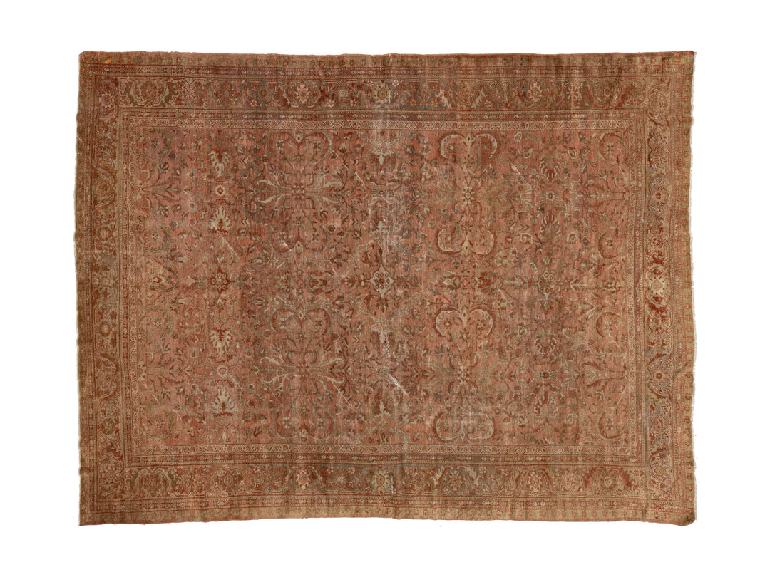 Antique Persian Mahal Wool Rug 9 X 12