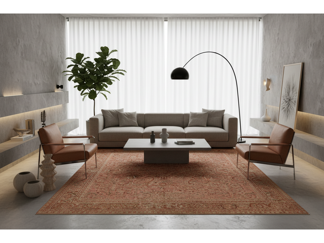 Antique Persian Mahal Wool Rug 9 X 12